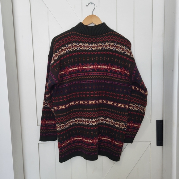 Basic Editions Multicolor Patterned Crewneck Sweater - Picture 4 of 6
